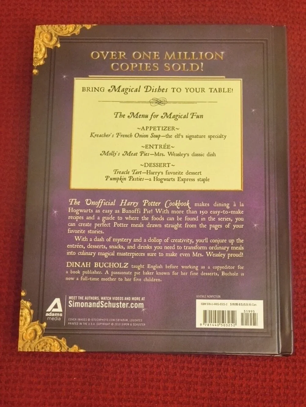 The Unofficial Harry Potter Cookbook By Dinah Bucholz Hardcover EUC